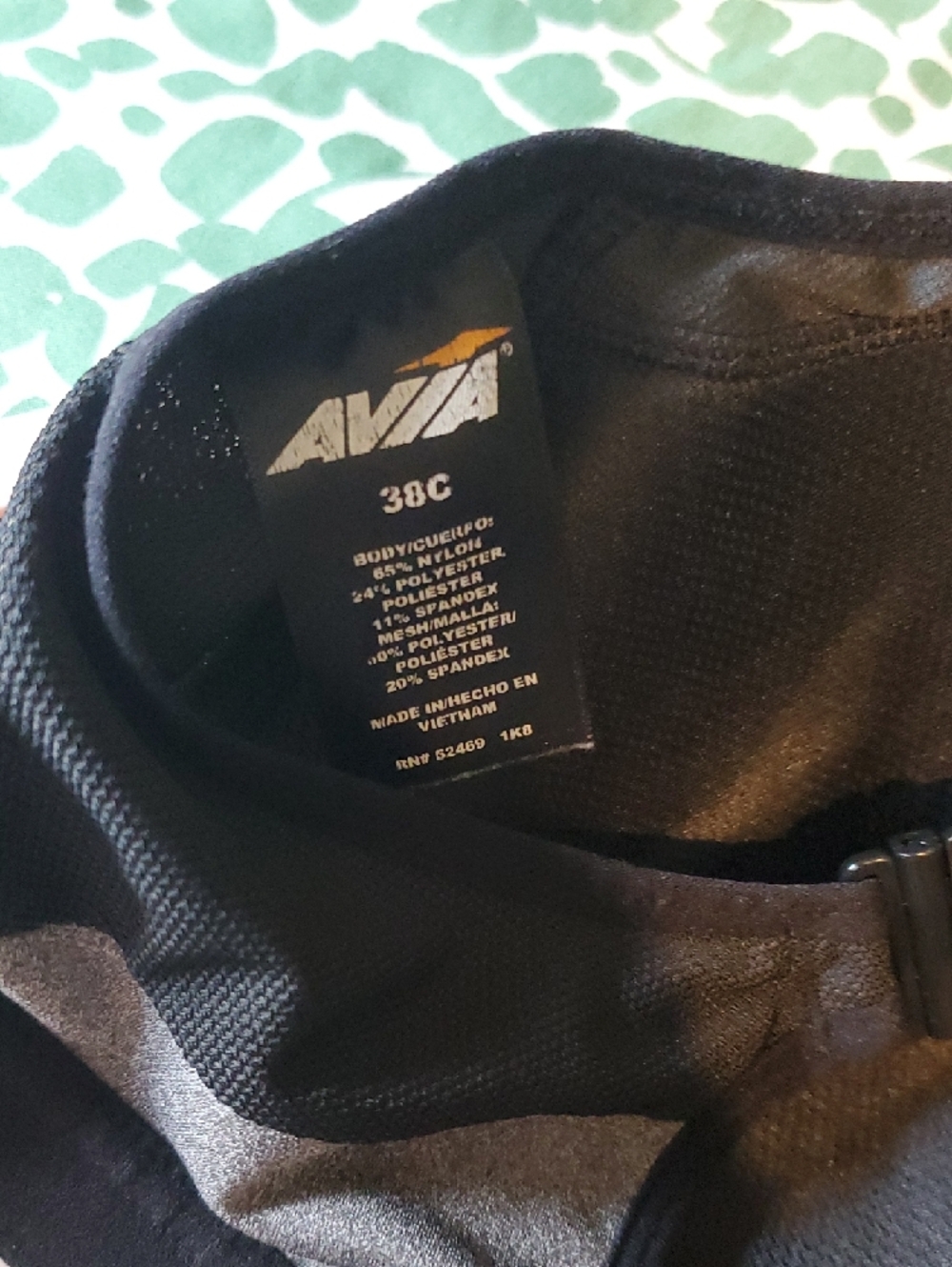 Avia Gray & Black Padded Wireless Sports Bra - Picture 6 of 7